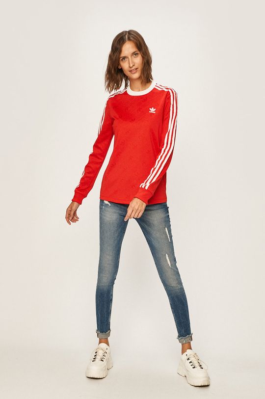 adidas Originals - Tričko s dlhým rukávom červená