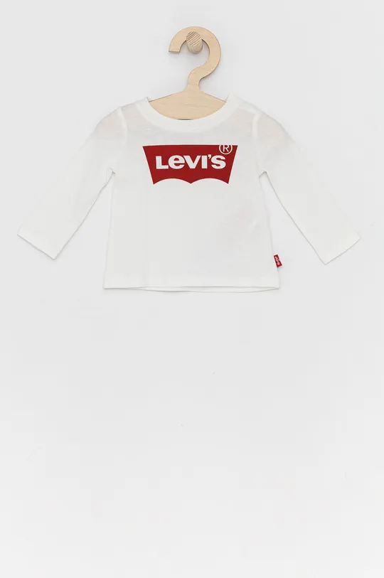 белый Levi's - Детский лонгслив 56/62-98 см. Для девочек