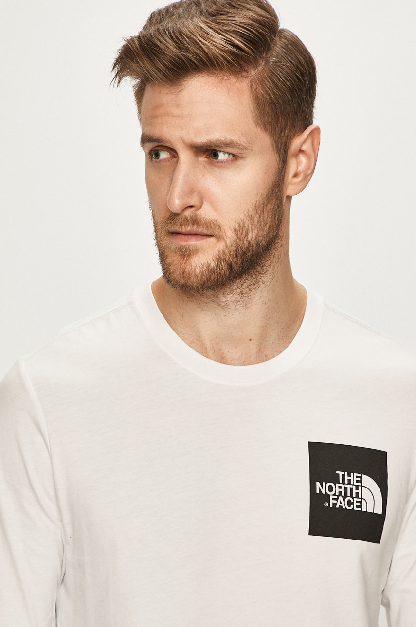 bela The North Face longsleeve Moški