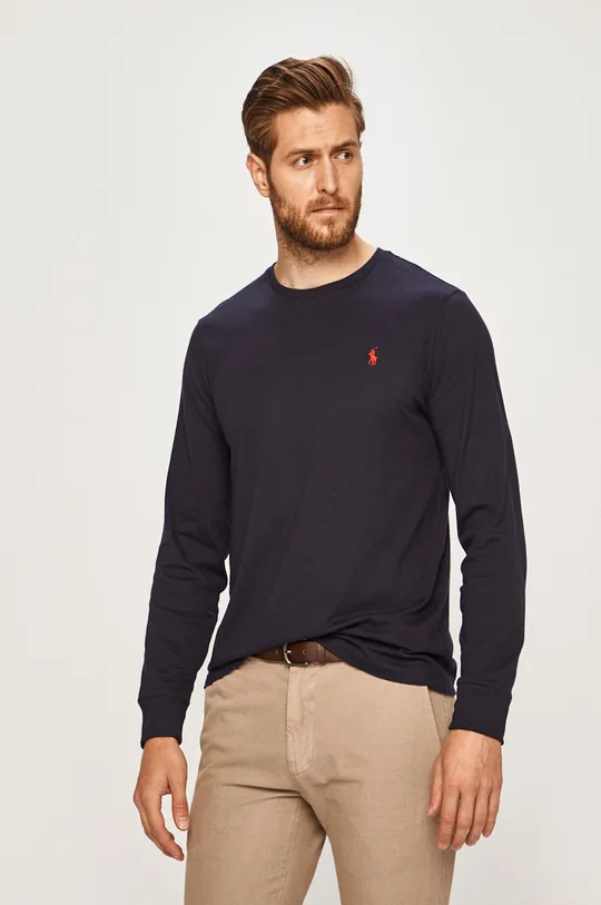 tmavomodrá Polo Ralph Lauren - Pánske tričko s dlhým rukávom Pánsky