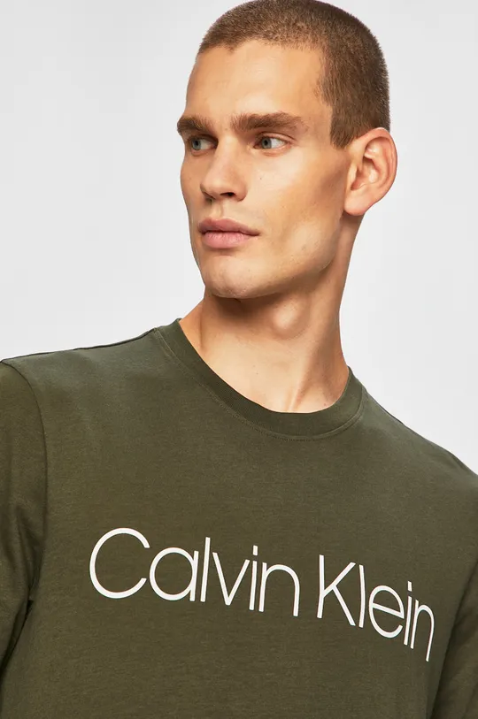 zelená Calvin Klein - Pánske tričko s dlhým rukávom Pánsky