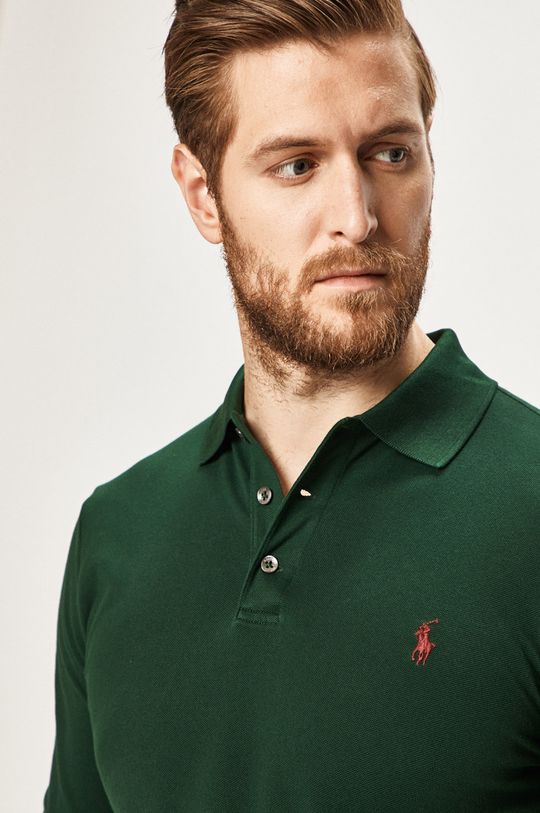 zelená Polo Ralph Lauren - Pánske tričko s dlhým rukávom Pánsky