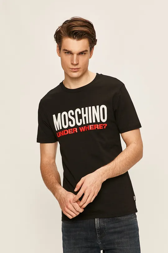 Moschino Underwear - Μπλουζάκι πιτζάμας μαύρο