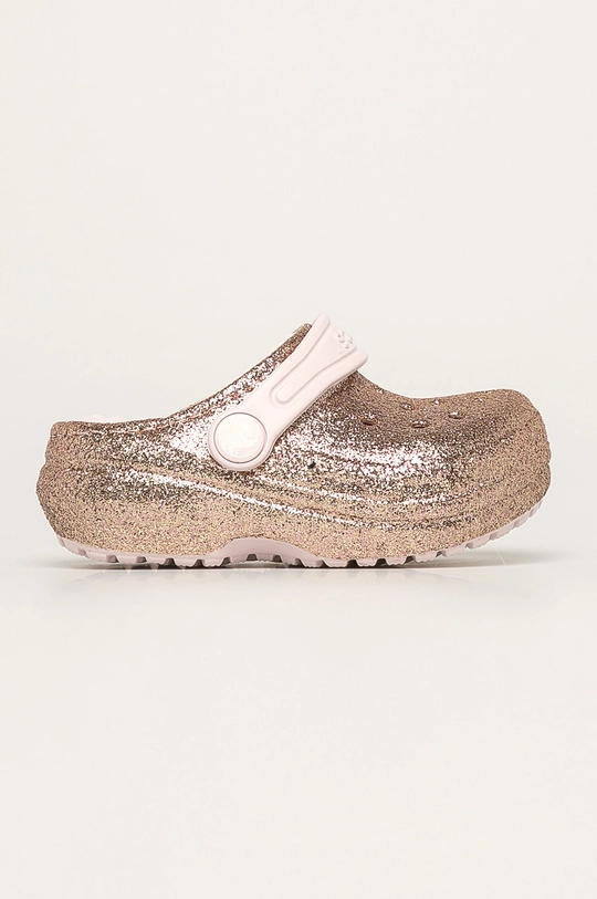 Crocs - Slapi copii aur 205937.GLITTER.LINED.CL