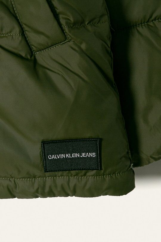 Calvin Klein Jeans - Detská bunda 104-176 cm olivová
