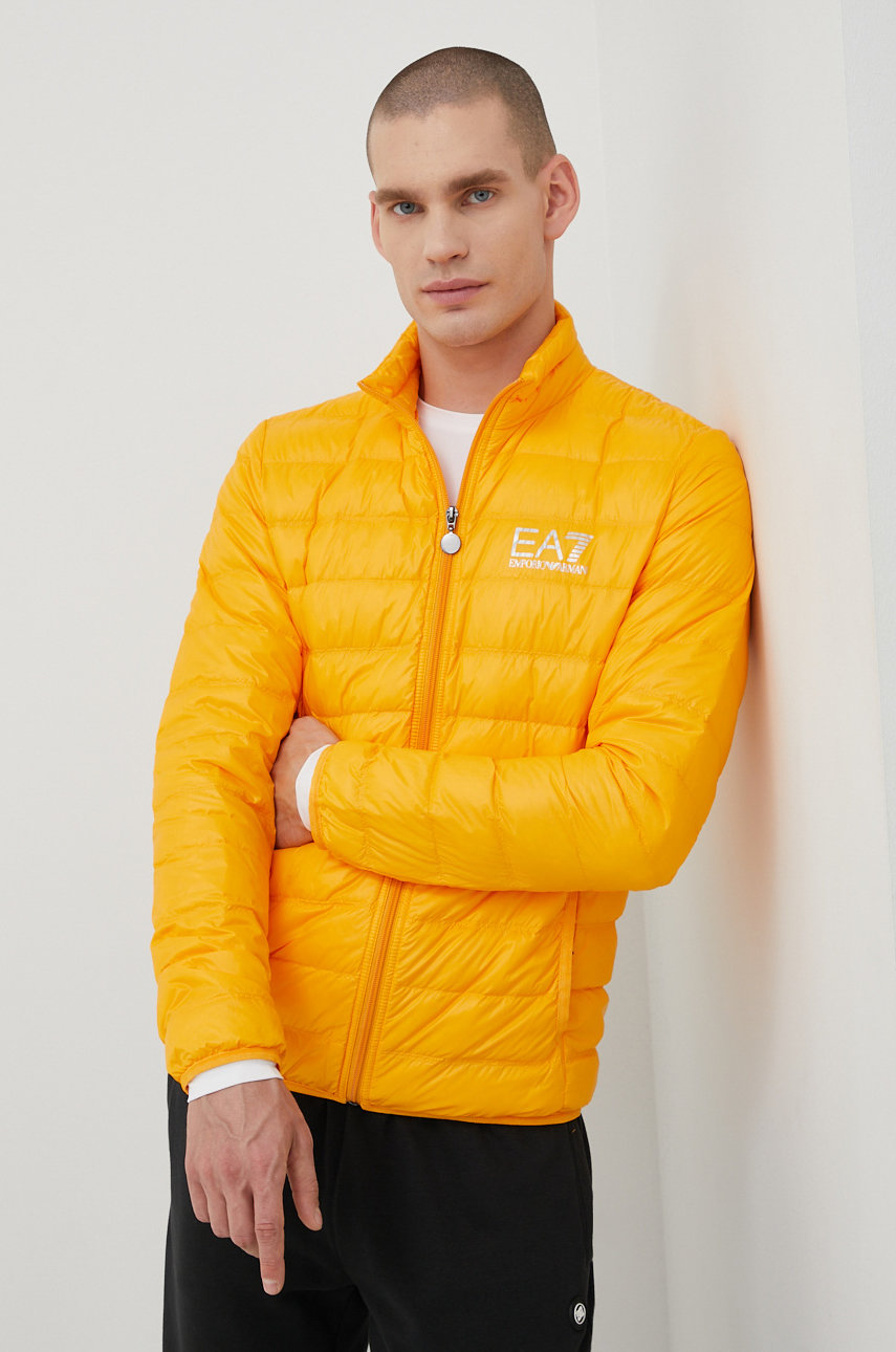 EA7 Emporio Armani Giubbotto Leggero 8NPB01 PN29Z – Piumino Nero Con Logo Argento, Vestibilità Regolare, Taglia M