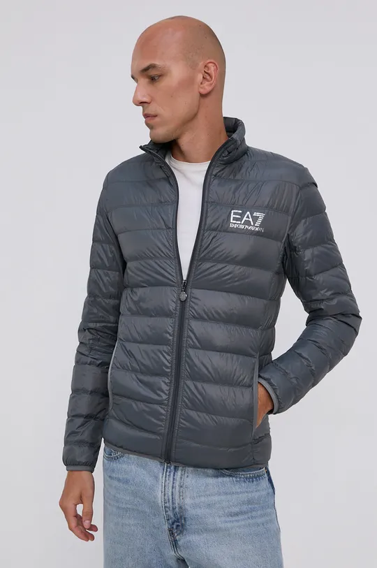 Пухова куртка EA7 Emporio Armani сірий
