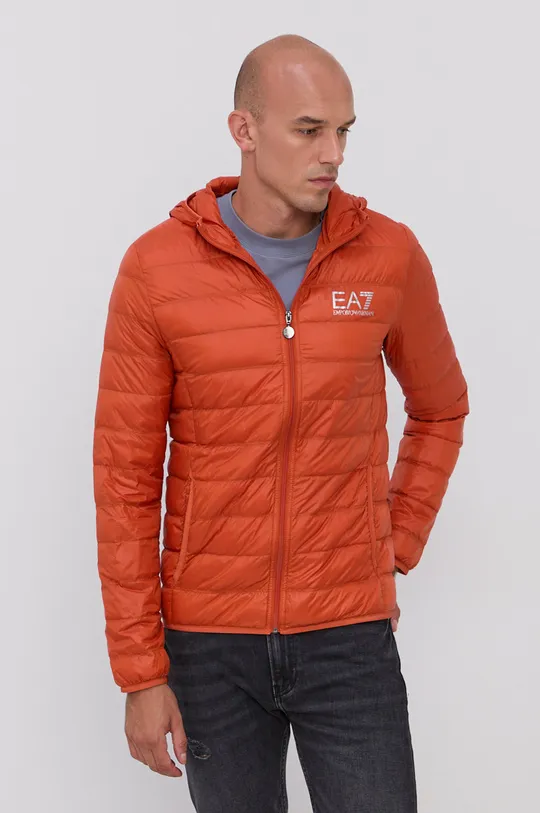 Páperová bunda EA7 Emporio Armani oranžová