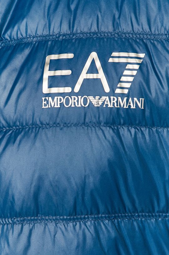 modrá Péřová bunda EA7 Emporio Armani