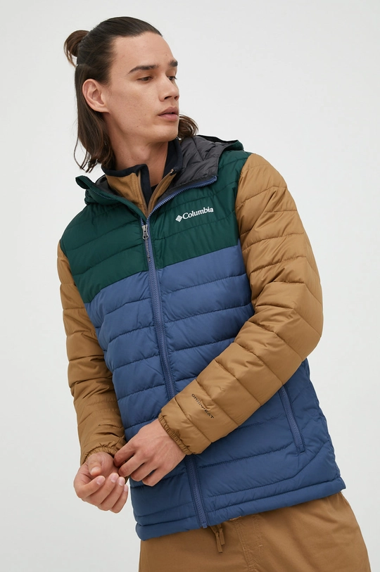 niebieski Columbia kurtka sportowa Powder Lite Hooded Jkt Męski