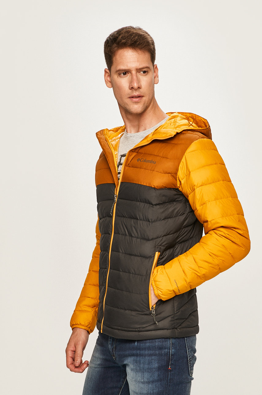 czarny Columbia kurtka sportowa Powder Lite Hooded Jkt Męski