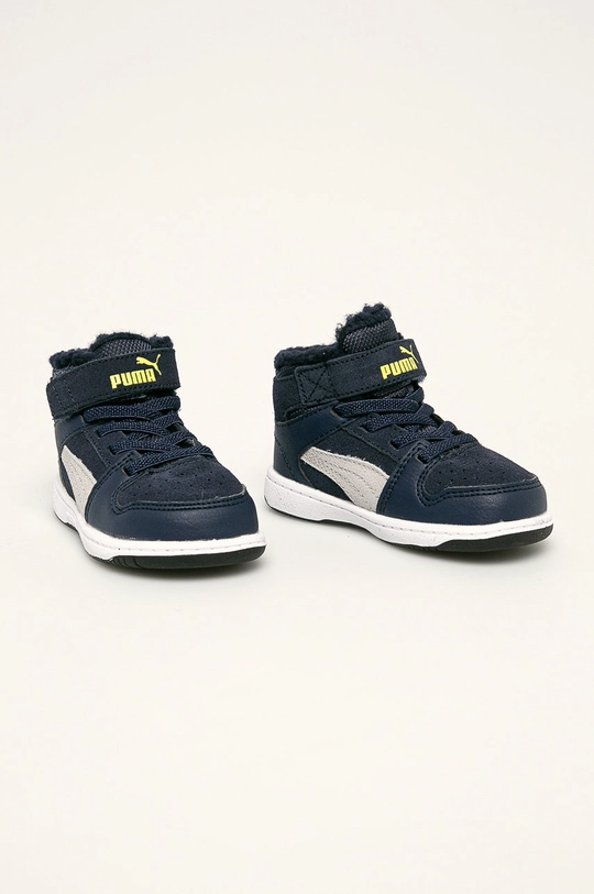 Puma - Pantofi copii Rebound Layup Fur SD V Inf 370499 370499 bleumarin AW19