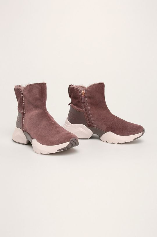 Tamaris - Členkové topánky ružovofialová