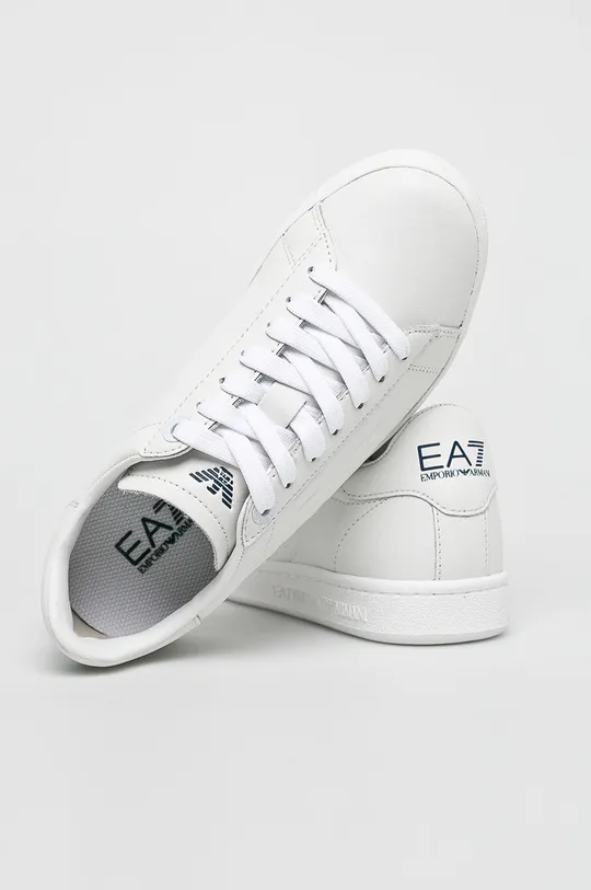 λευκό EA7 Emporio Armani - Δερμάτινα παπούτσια