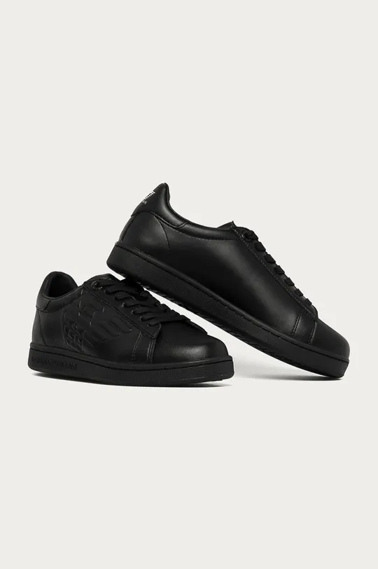 EA7 Emporio Armani - Δερμάτινα παπούτσια μαύρο