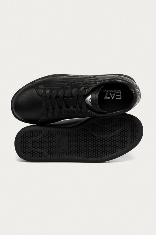 černá EA7 Emporio Armani - Kožené boty
