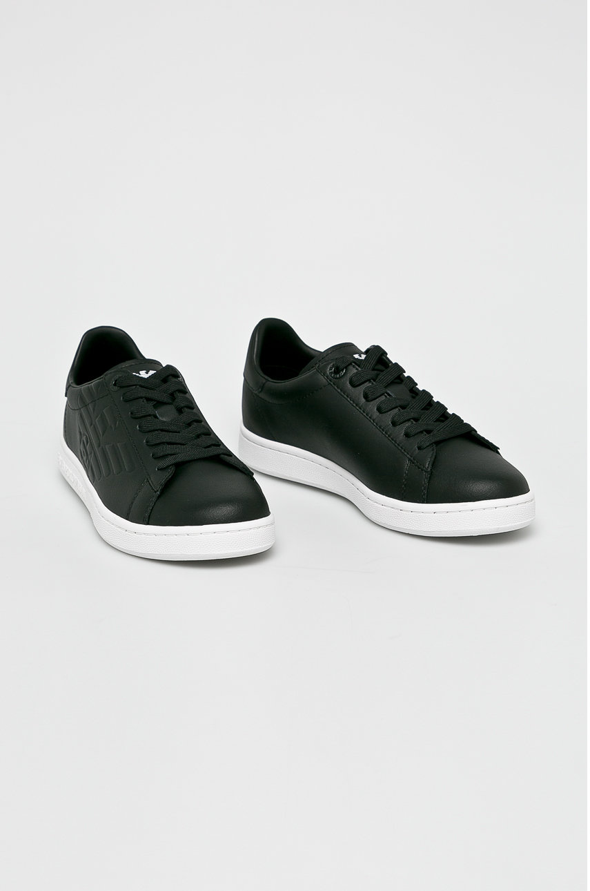 EA7 Emporio Armani - Kožne cipele crna