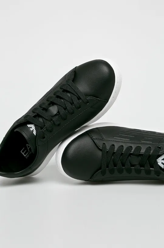 μαύρο EA7 Emporio Armani - Δερμάτινα παπούτσια