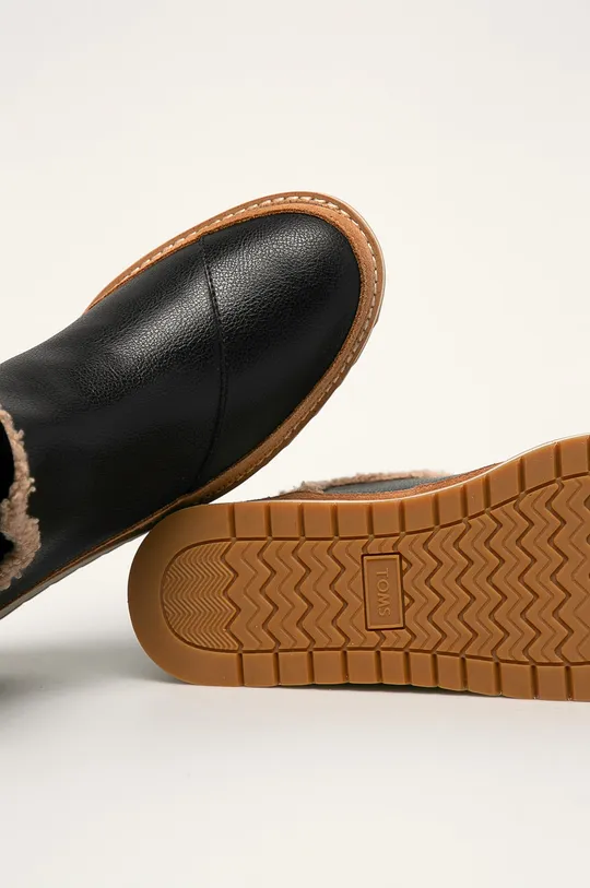 čierna Toms - Kožené členkové topánky Makenna