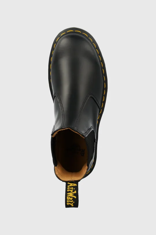 black Dr. Martens leather chelsea boots