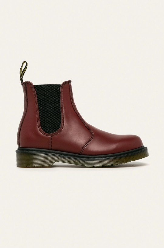 burgundské Dr Martens - Kožené topánky Chelsea Dámsky