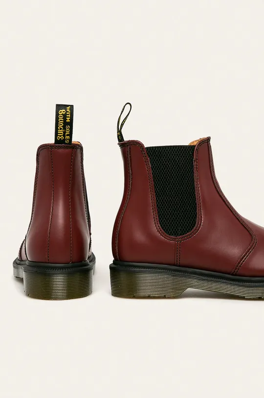burgundské Dr Martens - Kožené topánky Chelsea