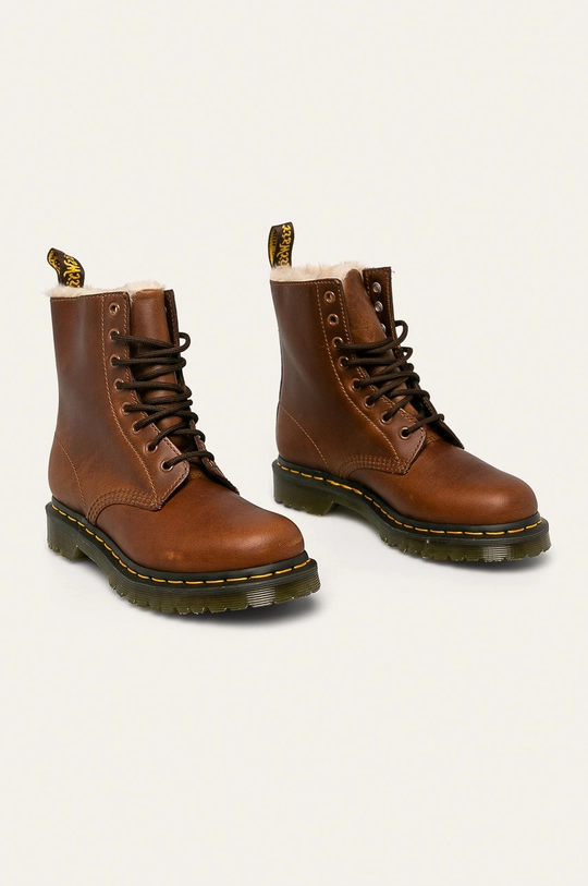 Dr. Martens - Kožené workery hnedá