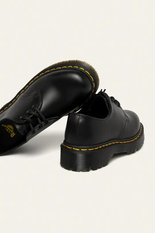 black Dr. Martens leather shoes 1461 Bex Smooth