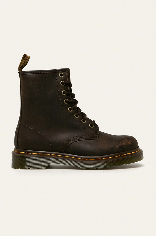 maro Dr. Martens bocanci de piele 1460 De femei