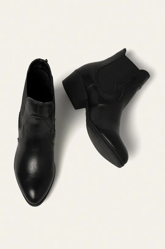 čierna Tamaris - Kovbojské topánky