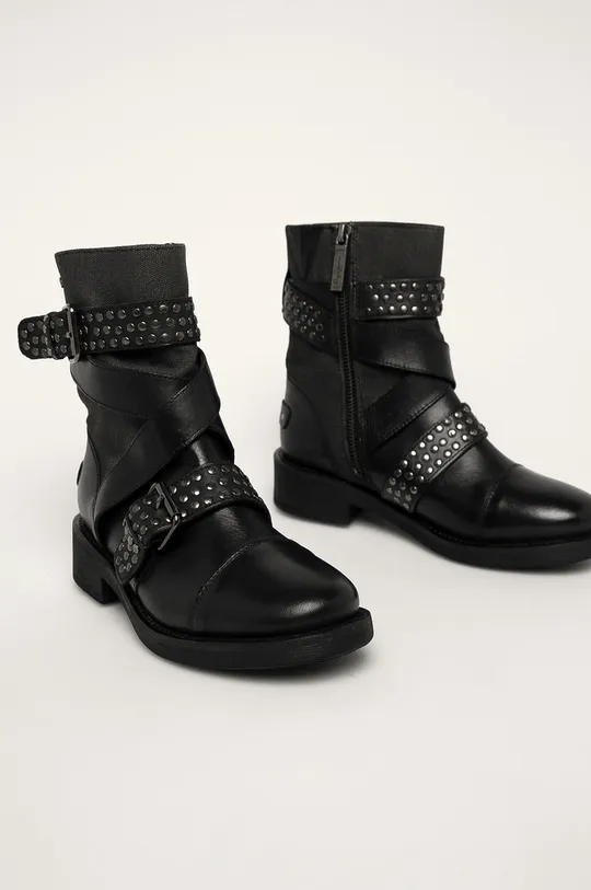 Pepe Jeans - Členkové topánky Maddox Studs čierna