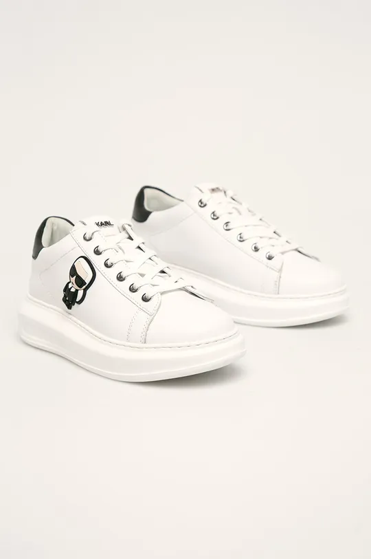 Karl Lagerfeld usnjeni čevlji bela