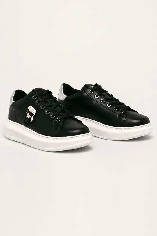 Karl Lagerfeld usnjeni čevlji črna