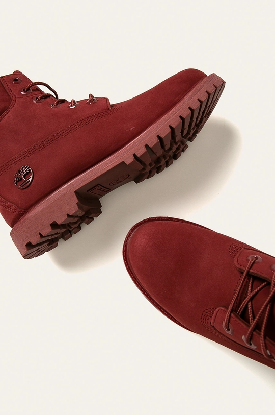 czerwony Timberland botki skórzane Premium