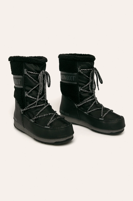 Moon Boot Snehule Monaco Wool Mid WP čierna