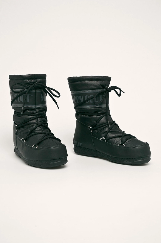 Moon Boot - Śniegowce Mid Nylon WP czarny