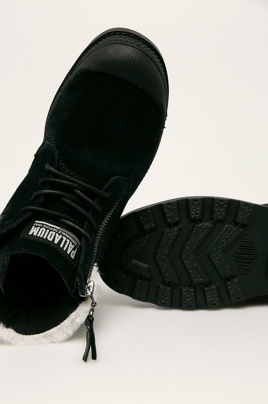 černá Palladium - Kožené kotníkové boty