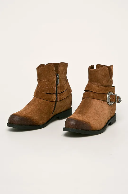 Badura - Шкіряні черевики коричневий
