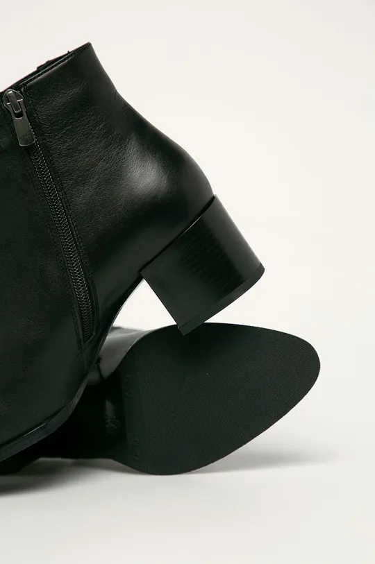 čierna Badura - Kožené členkové topánky