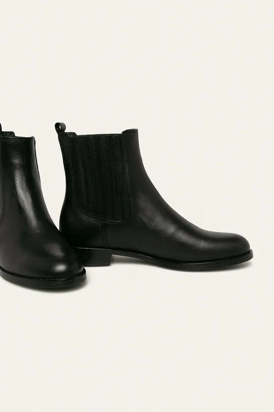 Badura - Kožené topánky Chelsea čierna