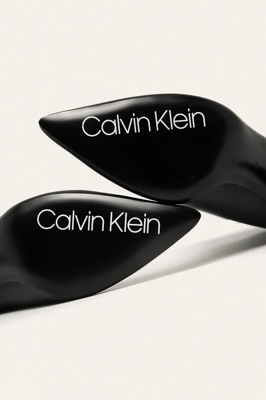 czarny Calvin Klein - Botki skórzane