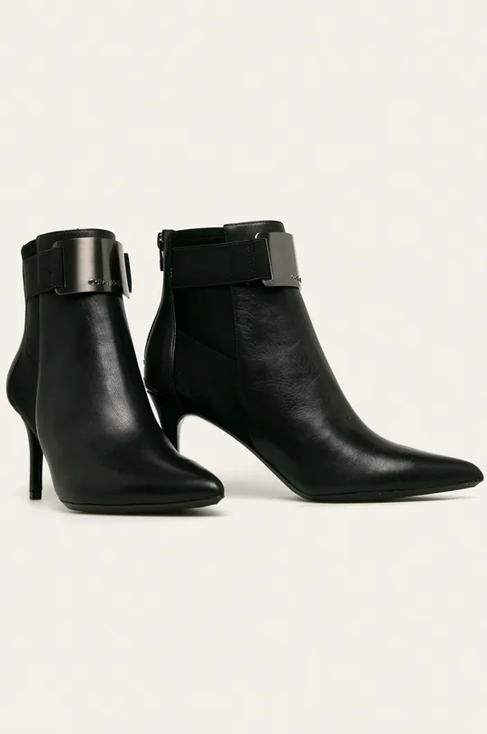 Calvin Klein - Кожаные ботинки чёрный