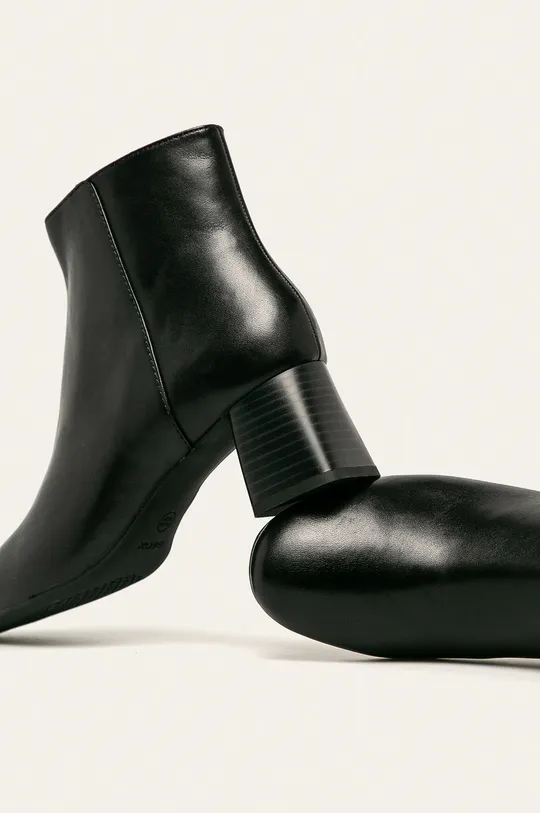 čierna Geox - Kožené členkové topánky