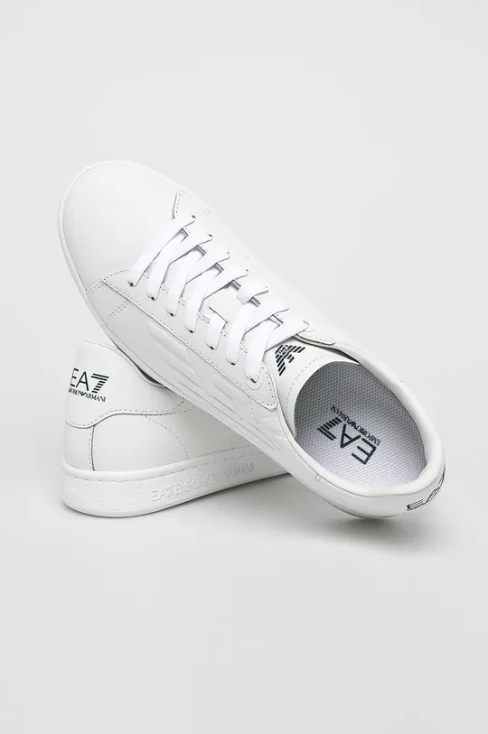 bianco EA7 Emporio Armani scarpe in pelle