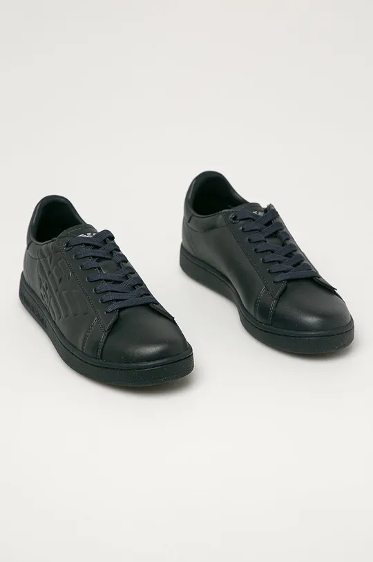 EA7 Emporio Armani - Шкіряні черевики темно-синій