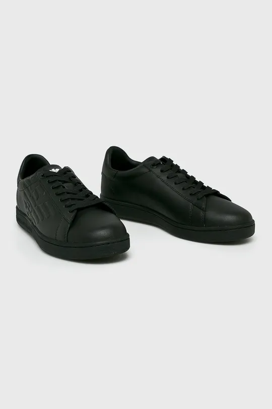 EA7 Emporio Armani - Kožne cipele crna
