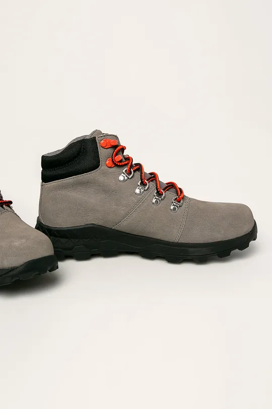 Timberland - Kožená obuv Brooklyn Hiker sivá