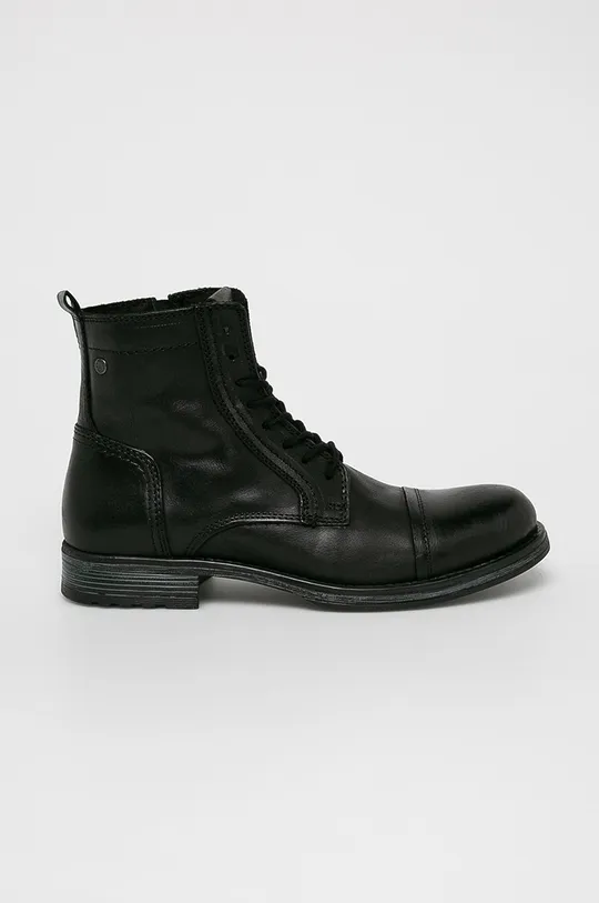čierna Jack & Jones - Členkové topánky Pánsky