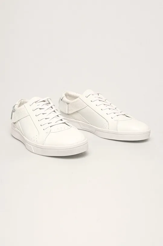 Calvin Klein - Kožená obuv biela