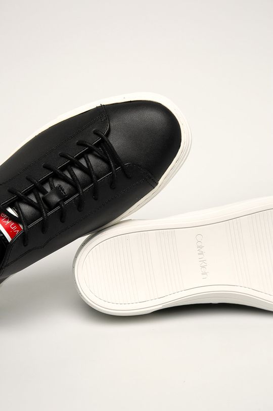 černá Calvin Klein - Kožené boty